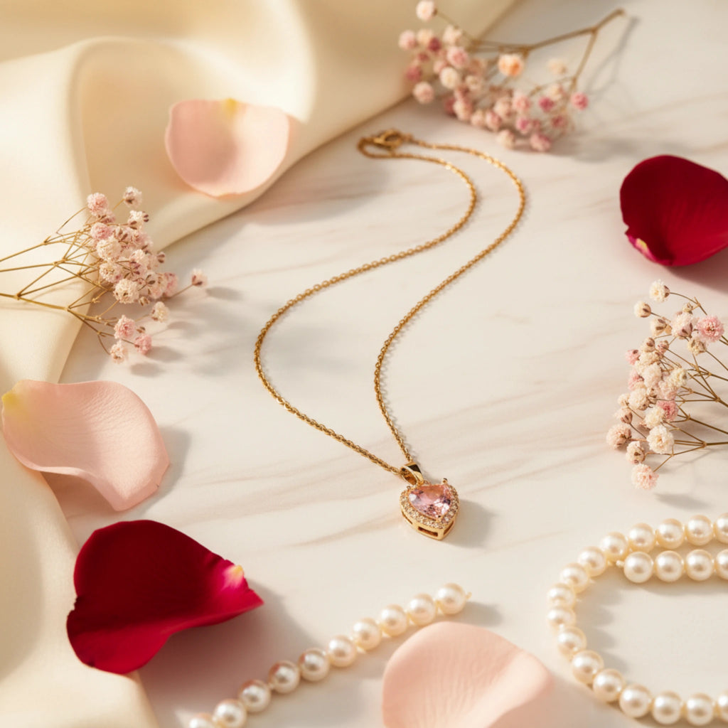 Collier "Cœur de Rosée" 