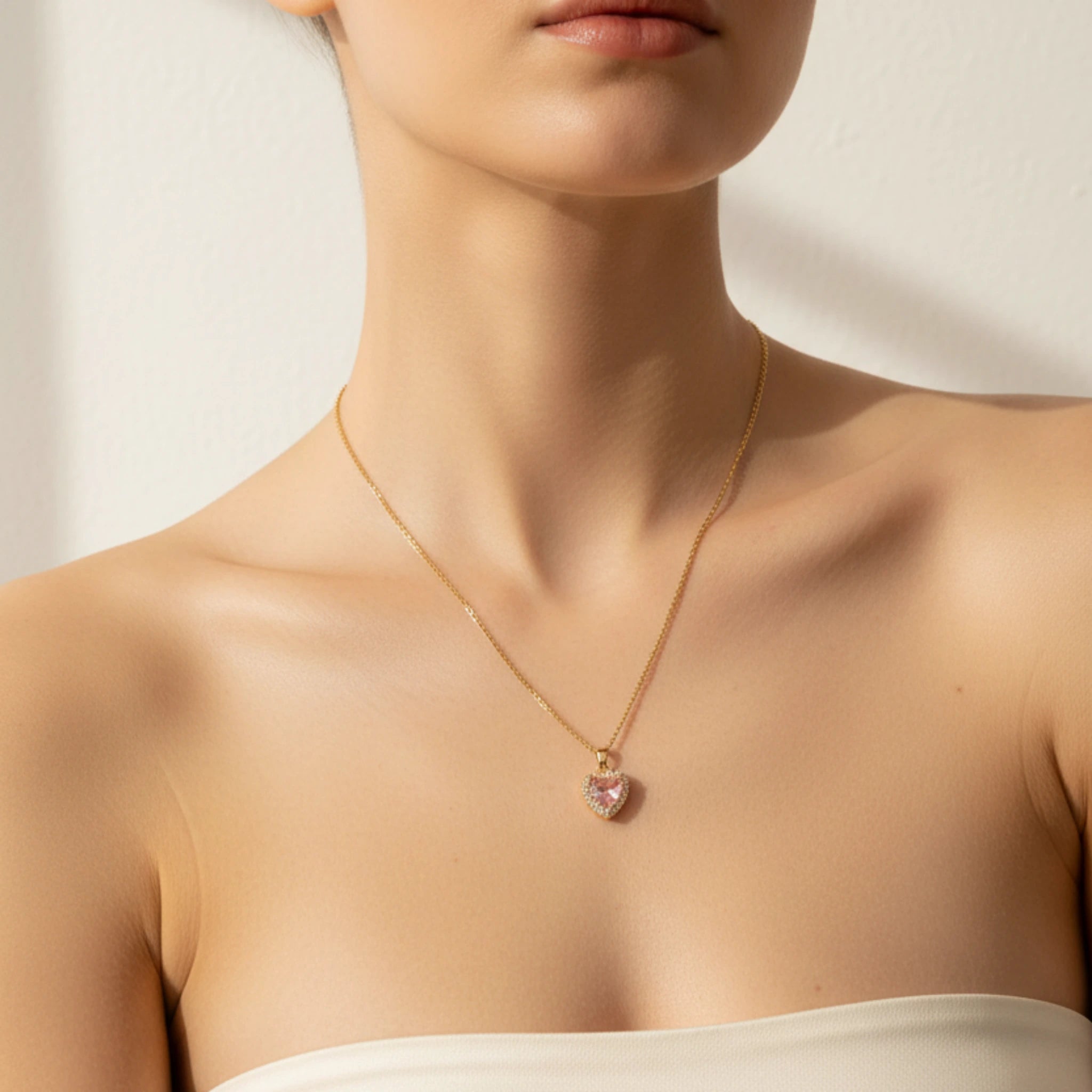 Collier "Cœur de Rosée" 