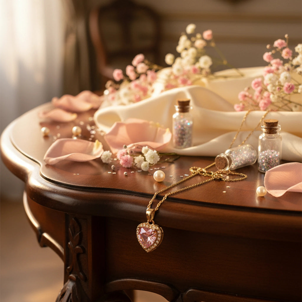 Collier "Cœur de Rosée" 