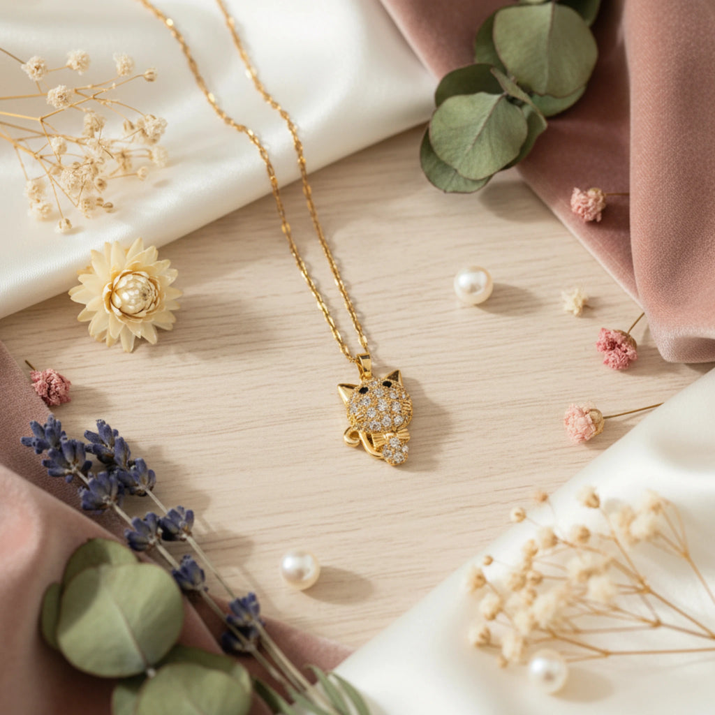Collier "Petit Chat Scintillant" 