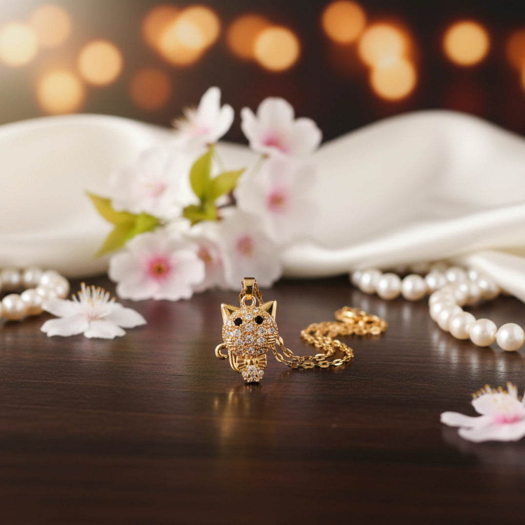 Collier "Petit Chat Scintillant" 