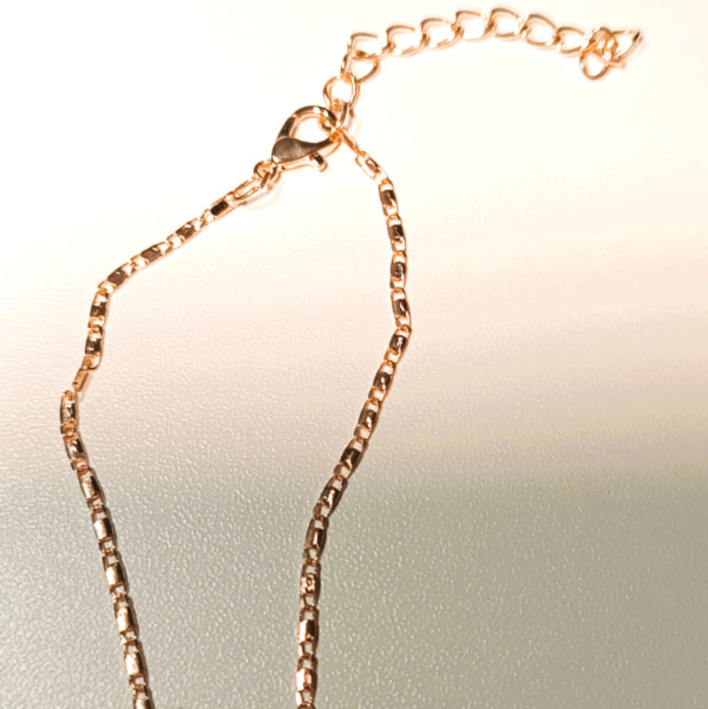Parure Collier et Boucles d’Oreilles goutte d'eau Rose