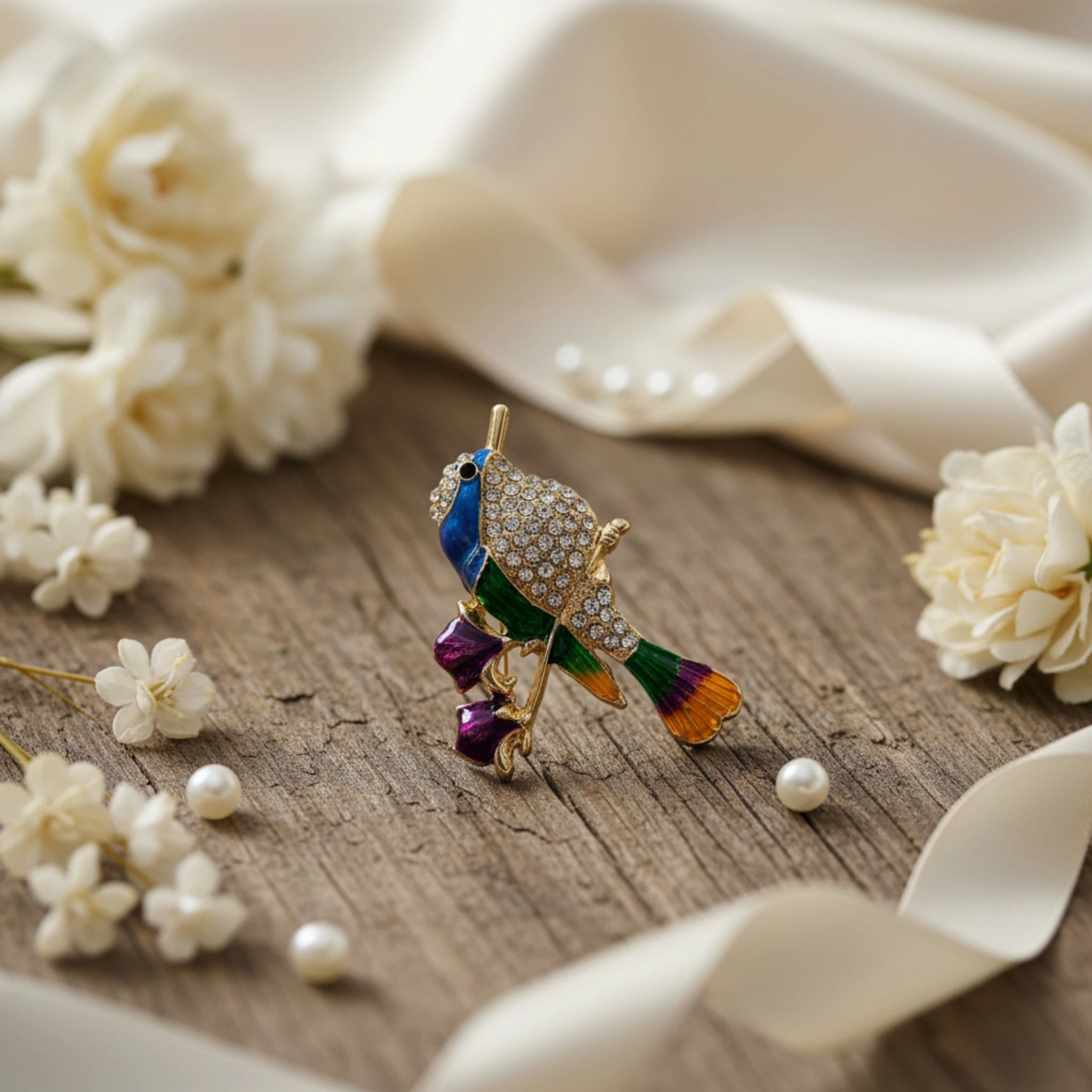 Broche "Colibri Étincelant" – Poésie et Nature