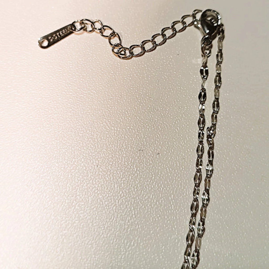 Collier "Phénix Scintillant" – Acier Inoxydable & Zirconium