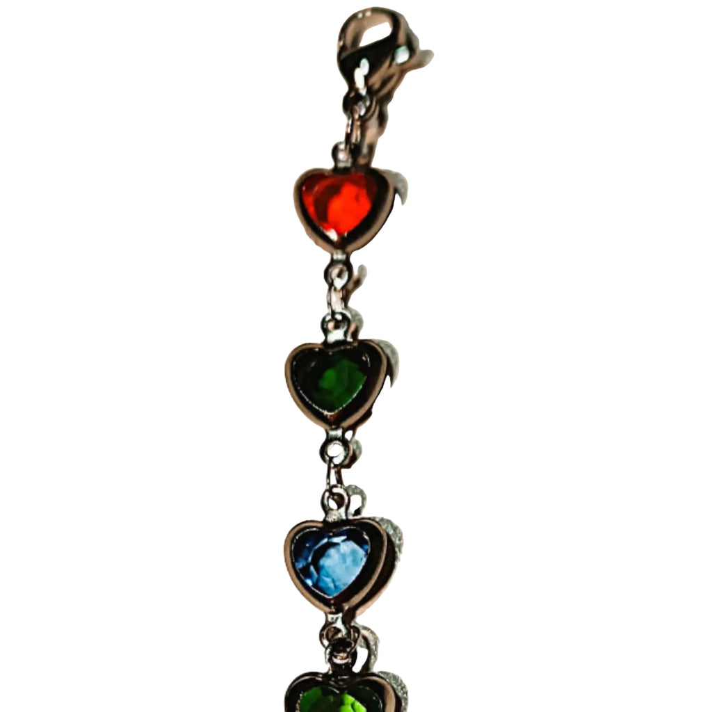 Bracelet "Rivières de Cœurs" – Acier Inoxydable & Éclat Cristallin