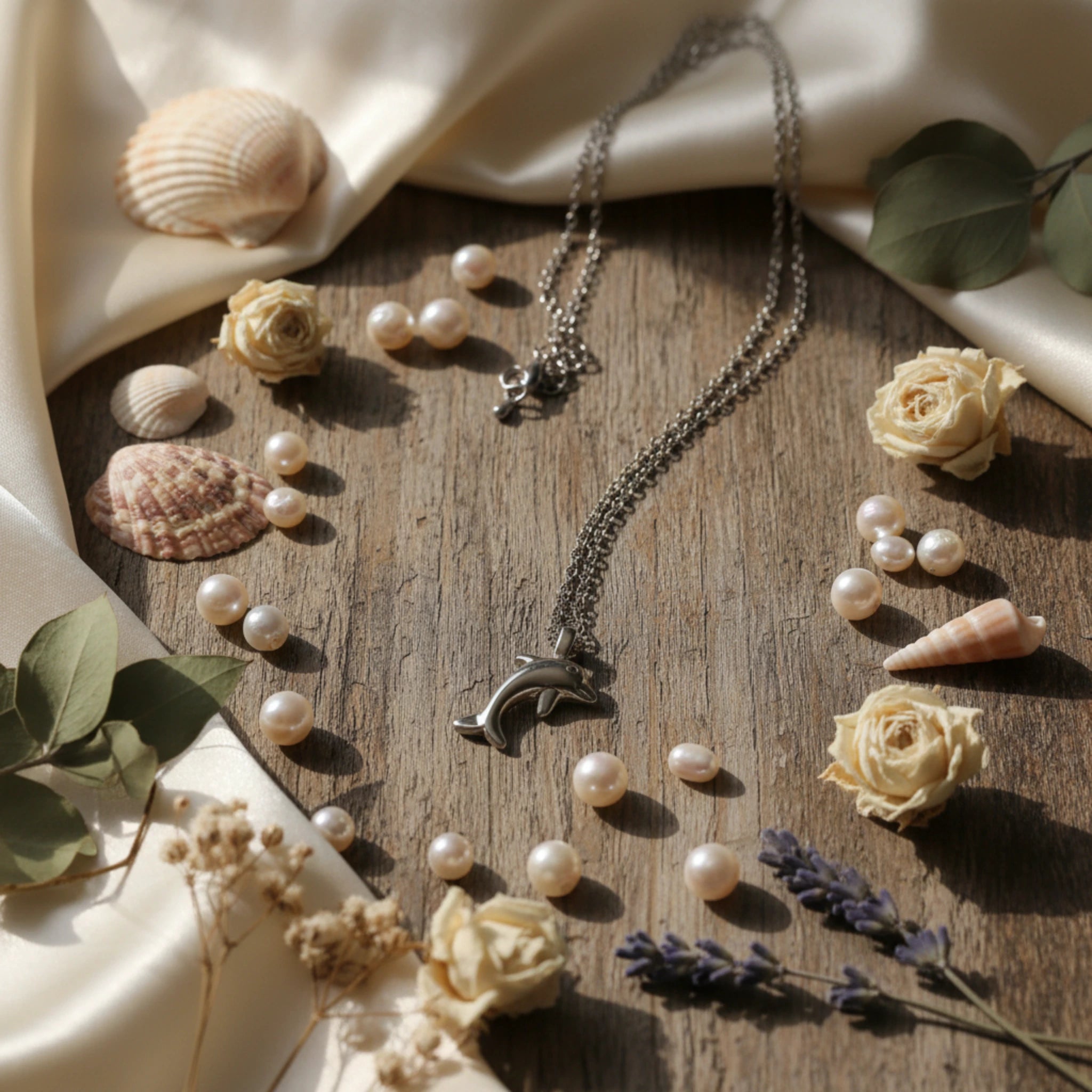 Collier "Grand Bleu" - Pendentif Dauphin Argenté