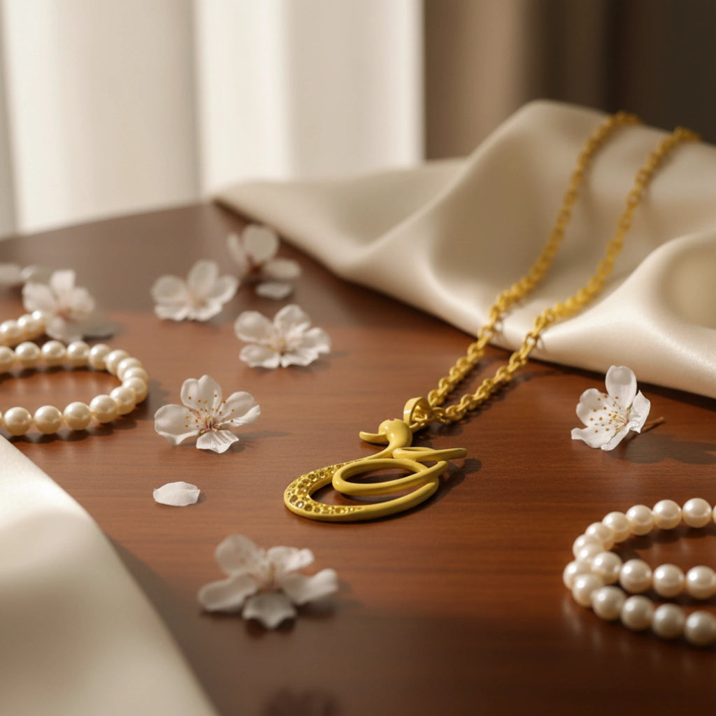 Collier "Cygne Arlequin" Jaune Moutarde – Éclat Pop & Cristaux