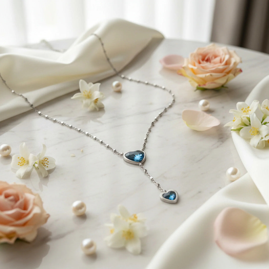 Collier "Double Cœur" en Argent Massif 925