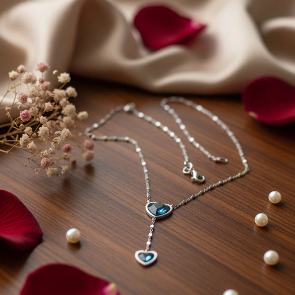 Collier "Double Cœur" en Argent Massif 925