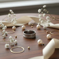 Bague "Éclat Stellaire" - Métal Argenté Effet Sablé