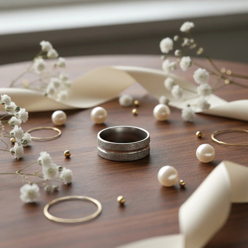 Bague "Éclat Stellaire" - Métal Argenté Effet Sablé