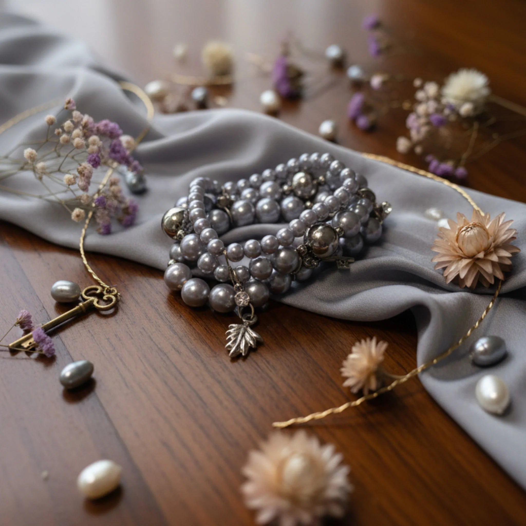 Bracelet Multi-Rangs "Perles d'Automne"