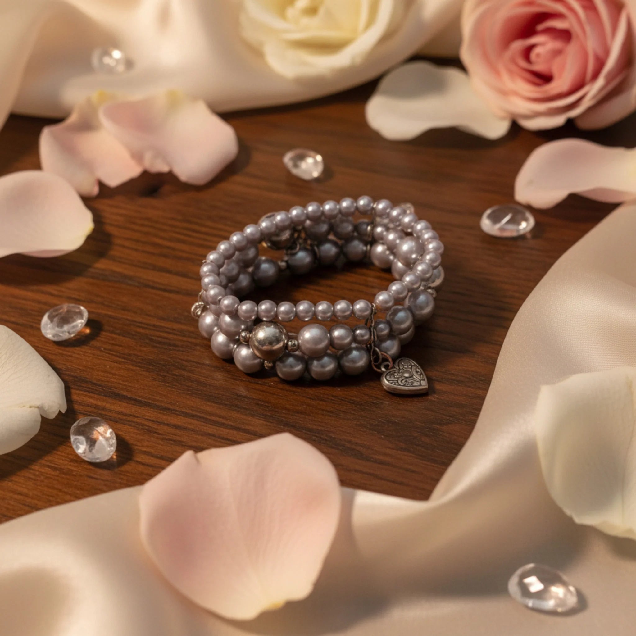Bracelet Multi-Rangs "Perles d'Automne"