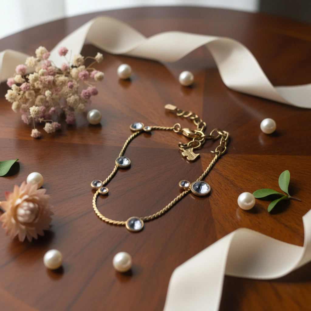 Bracelet Gourmette Agatha "Éclats Cristallins"