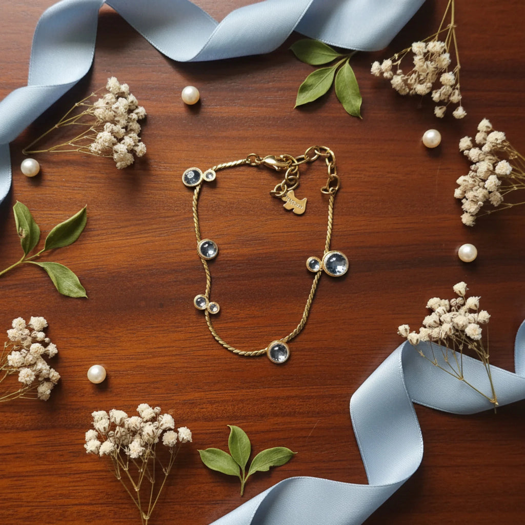 Bracelet Gourmette Agatha "Éclats Cristallins"