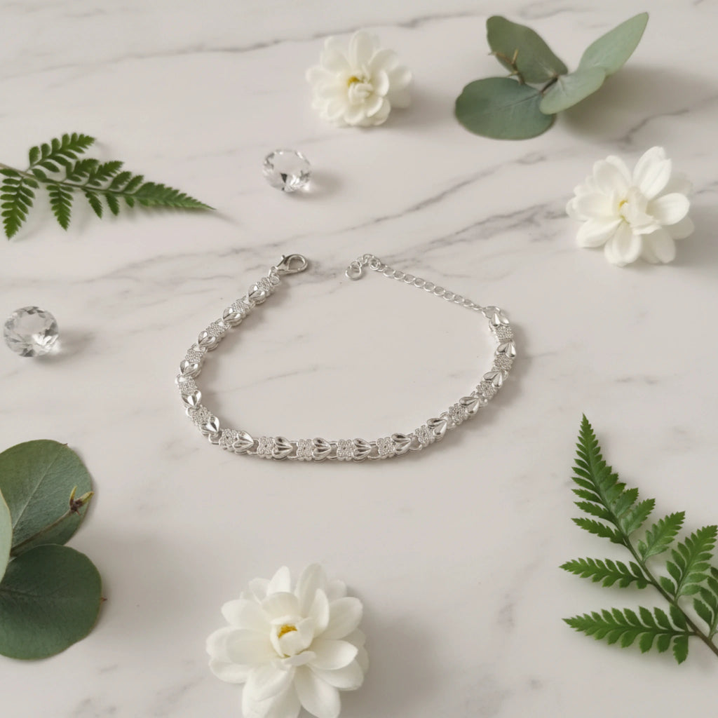 Bracelet Cœurs Entrelacés en Acier Inoxydable 316L