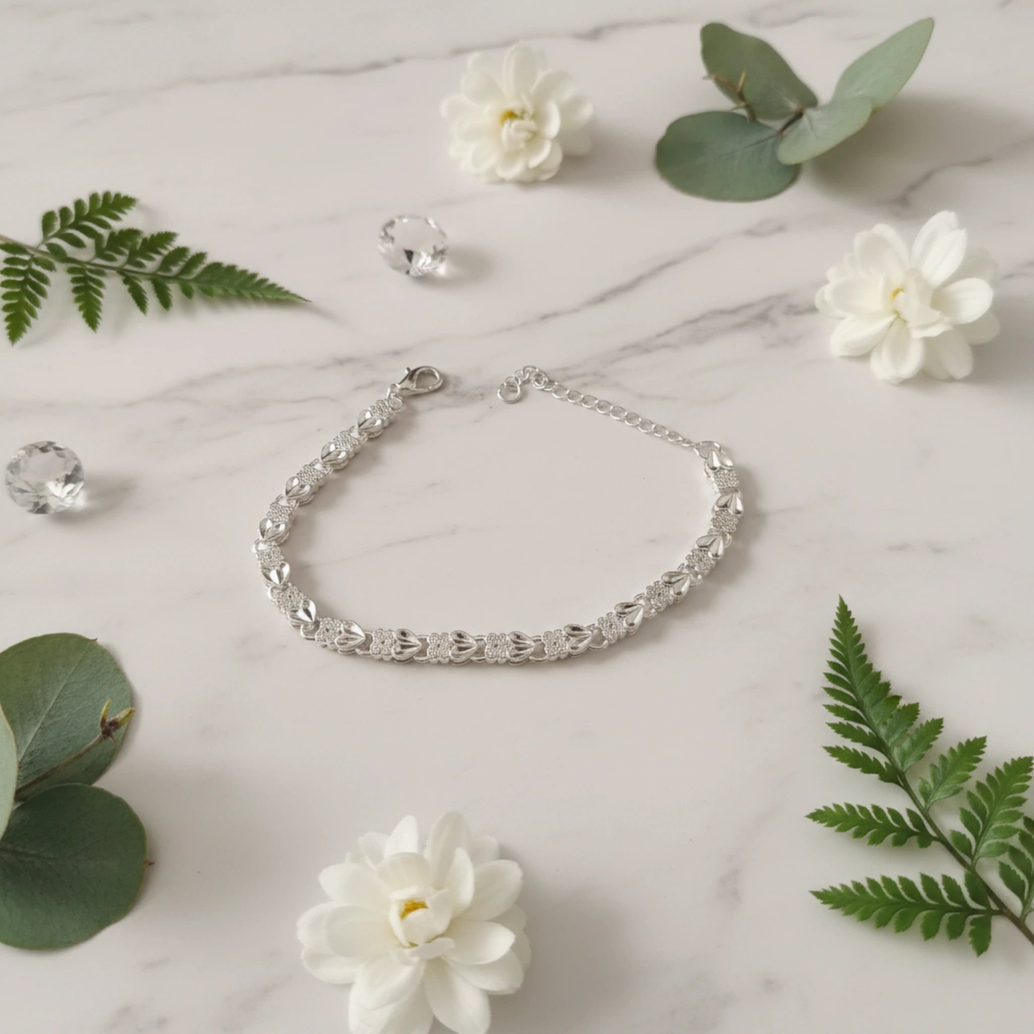 Bracelet Cœurs Entrelacés en Acier Inoxydable 316L
