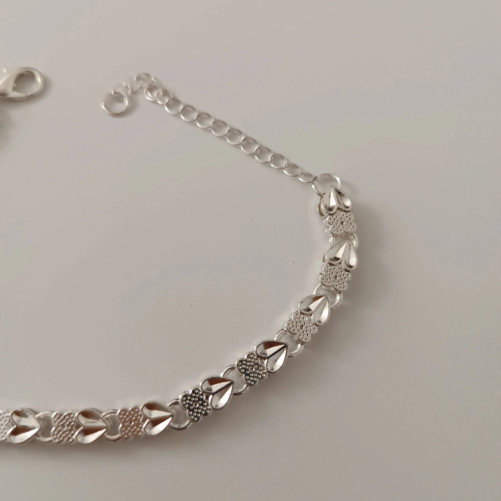 Bracelet Cœurs Entrelacés en Acier Inoxydable 316L