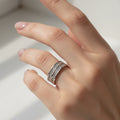 Bague Éternité Double Rangée en Titane