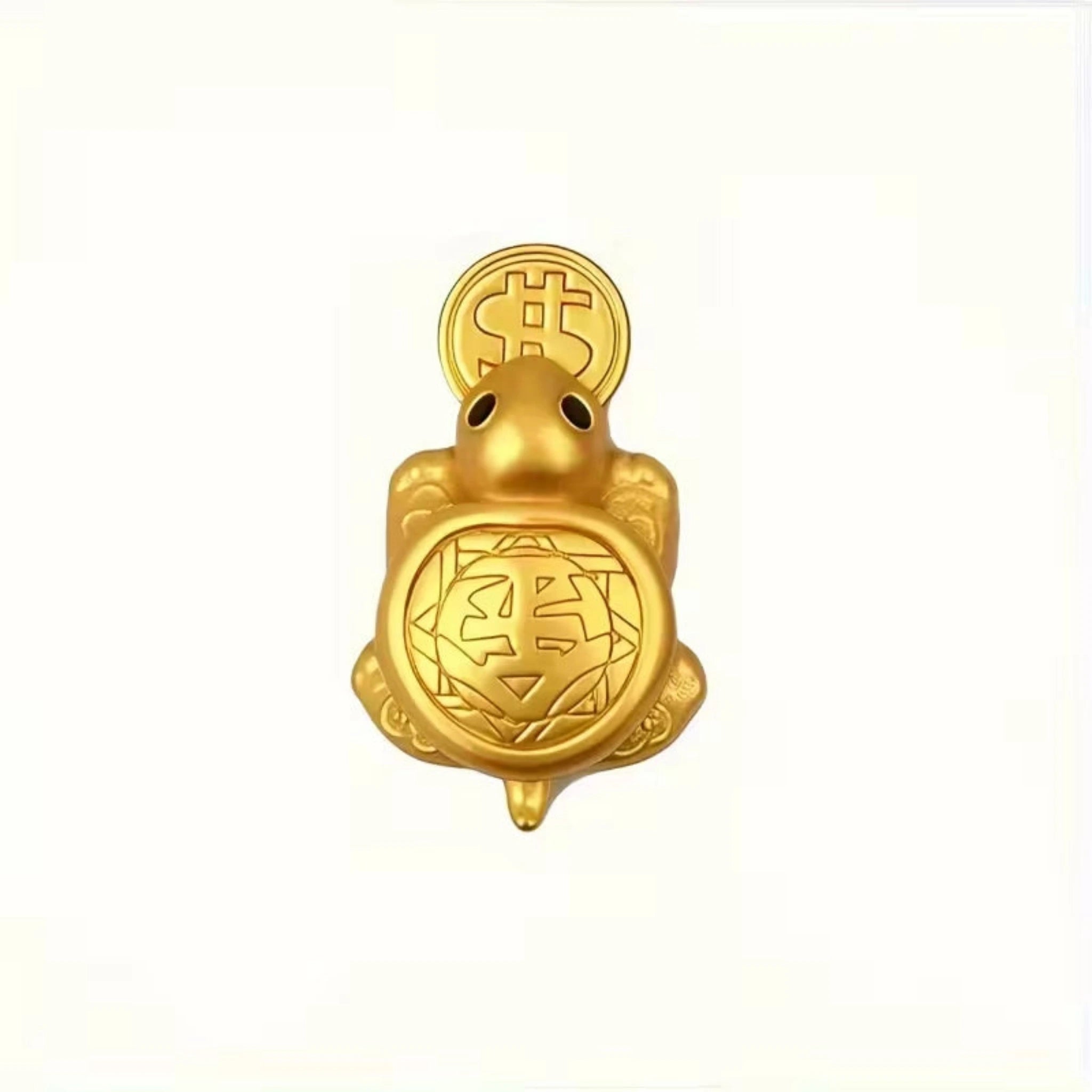 Amulette Tortue Dorée de Prospérité 