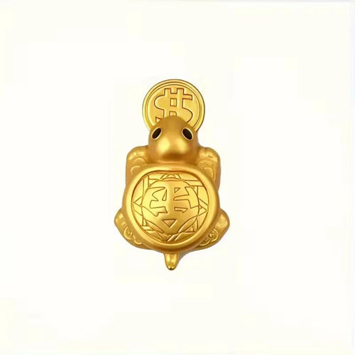 Amulette Tortue Dorée de Prospérité 