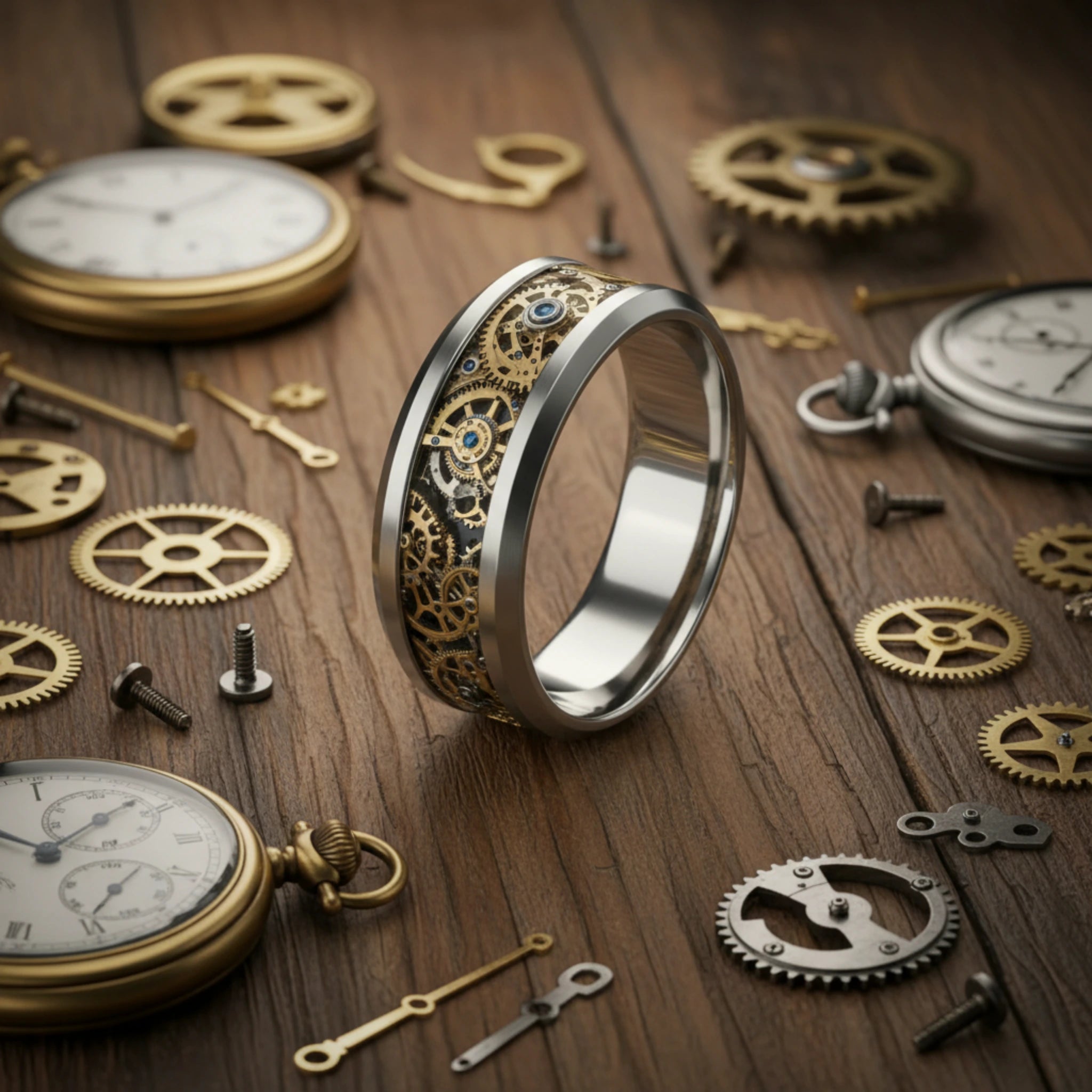 Bague Engrenages d'Horlogerie et Mécanique en Acier Inoxydable 304L