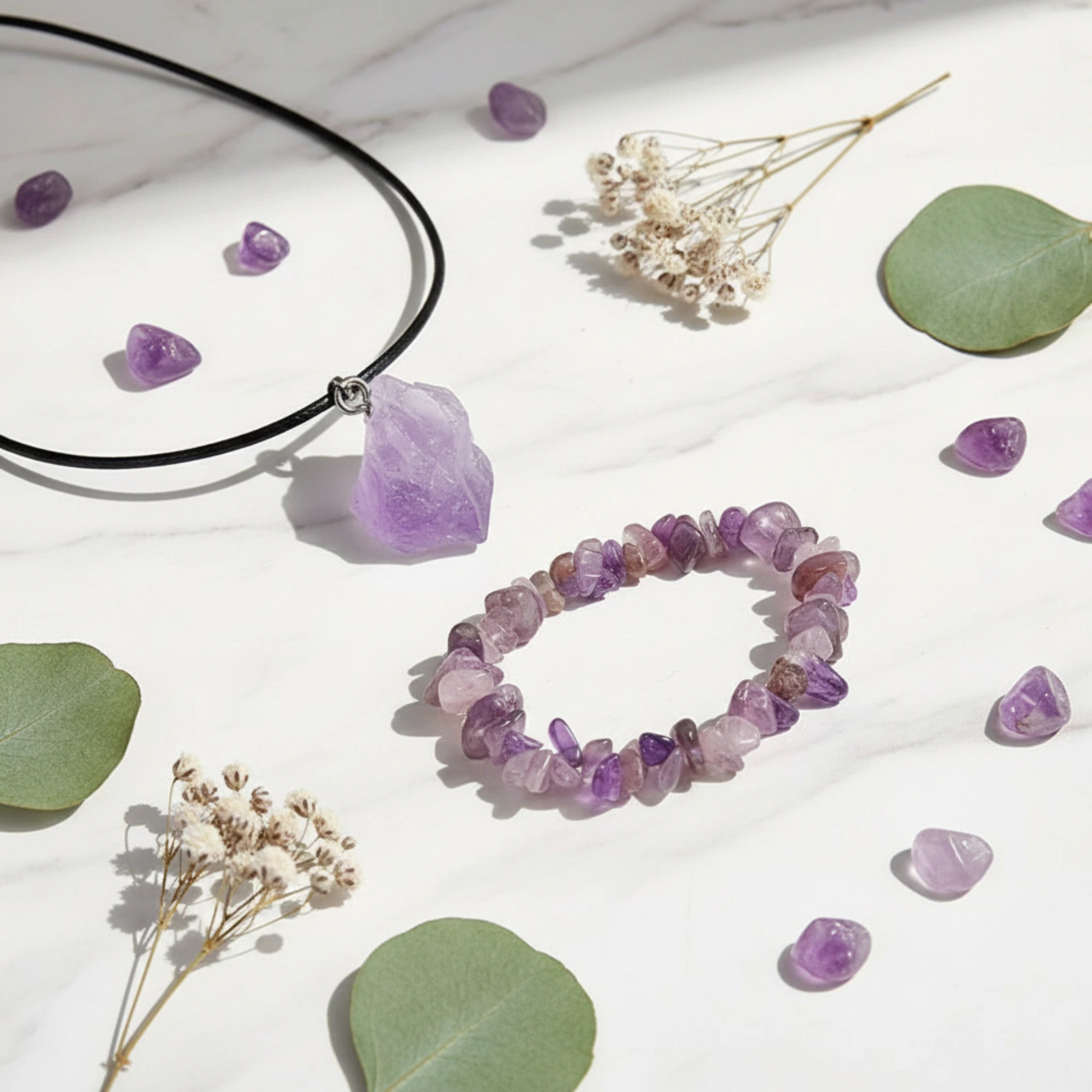 Parure Sérénité en Améthyste Naturelle 